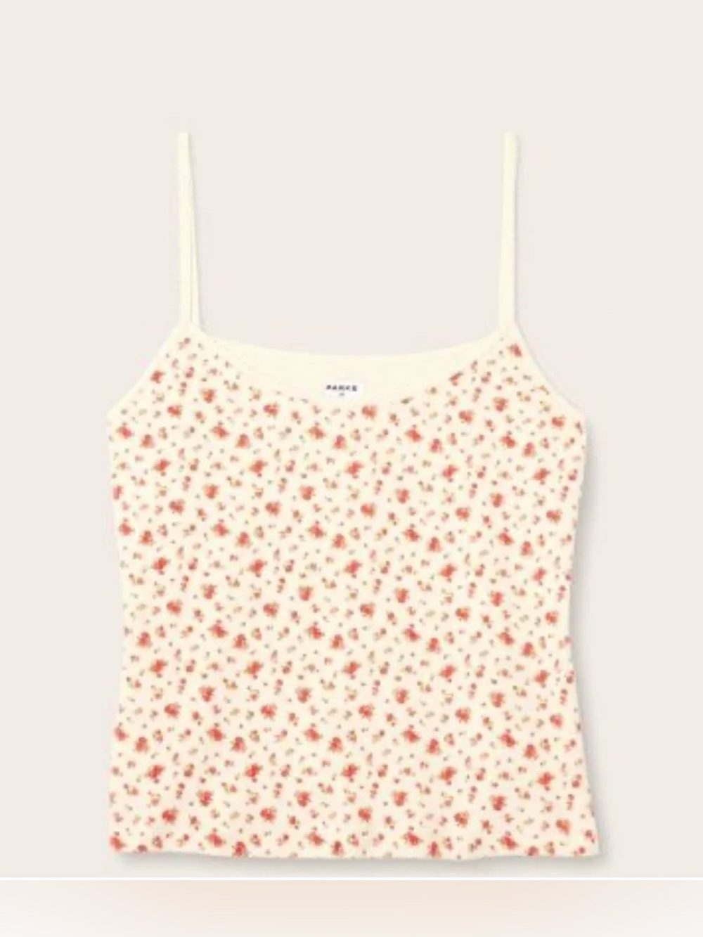 Parke x Target Cream Pointelle Floral Tank Top Camisole NWT